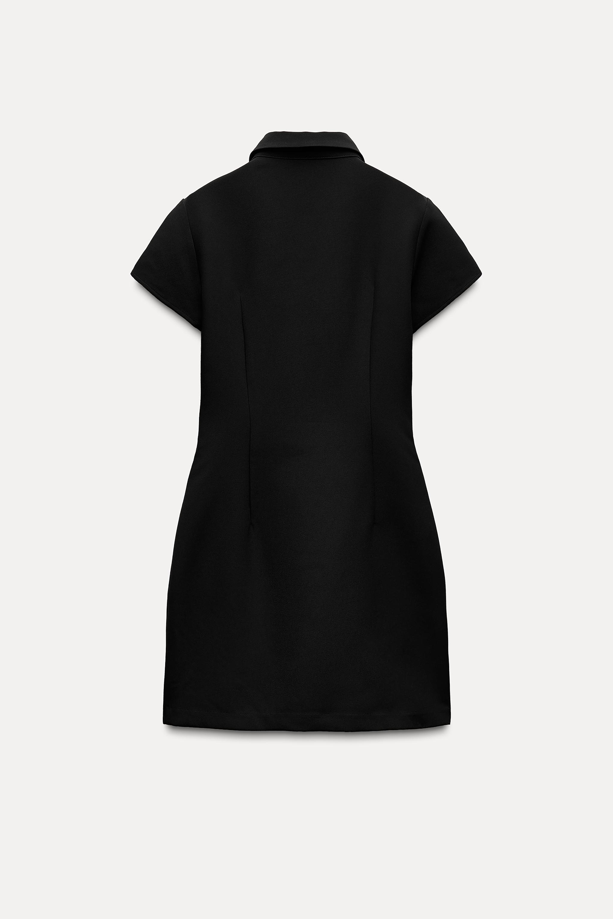 GOLDEN BUTTONS SHORT DRESS Product Image