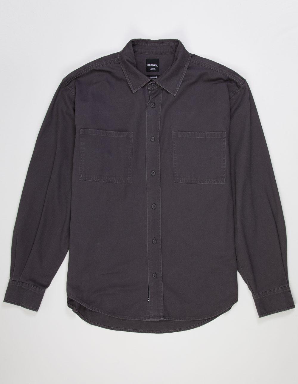 RSQ Mens Oversized Washed Twill Shirt Product Image