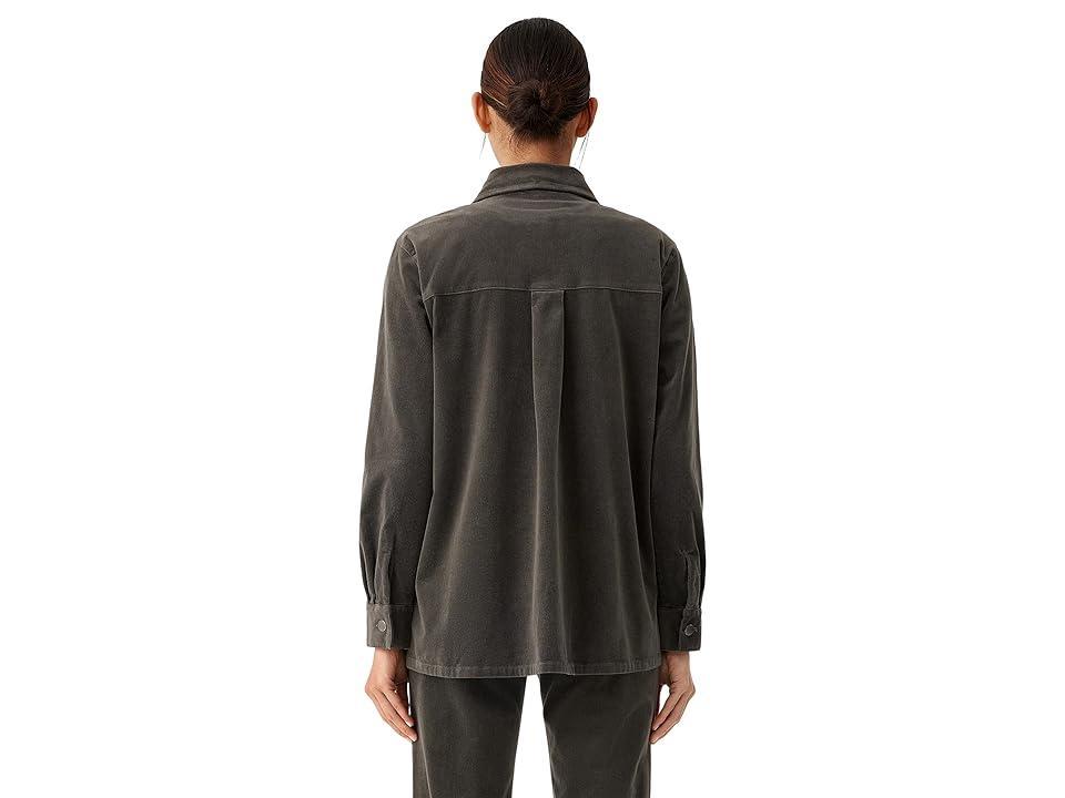 Eileen Fisher Classic Collar Jacket (Grove) Women's Coat Product Image