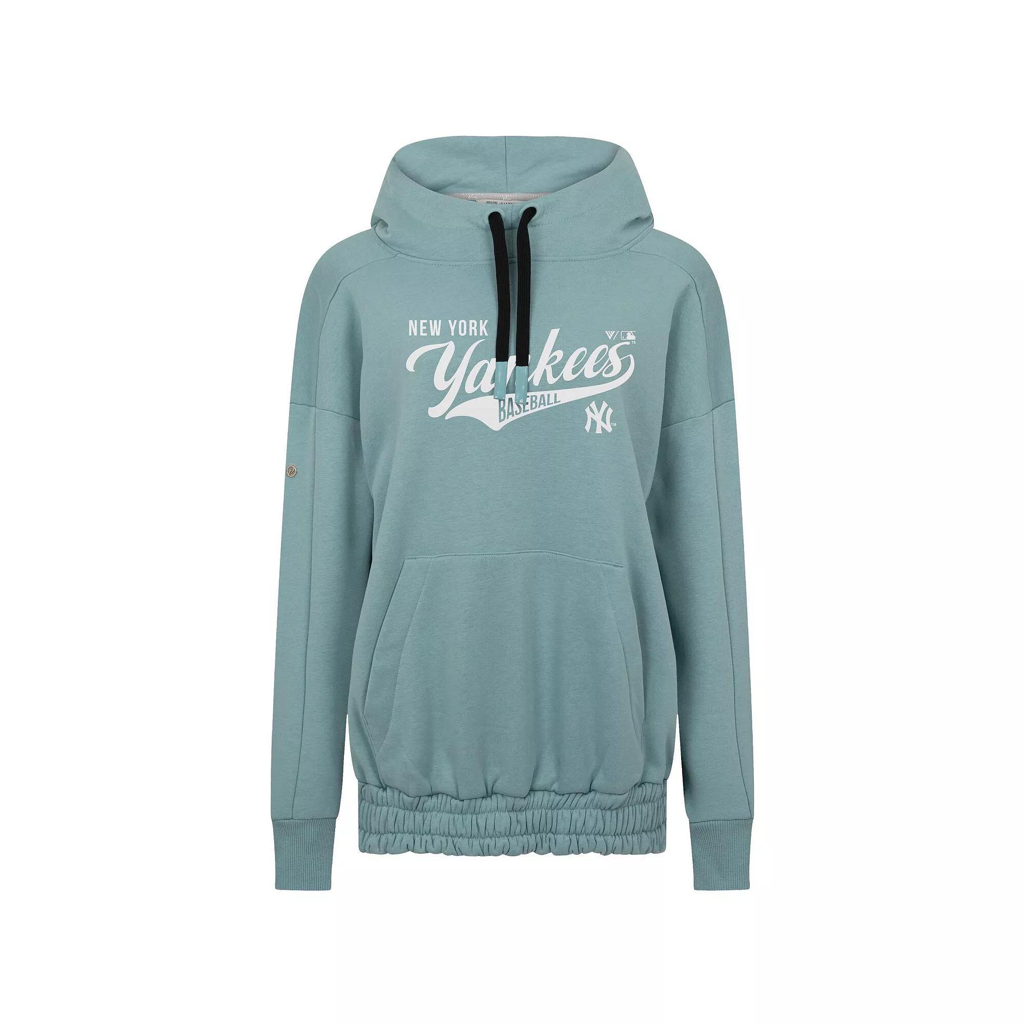 Women's Levelwear Blue New York Yankees Waterfall Glide Pullover Hoodie, Size: Small Product Image