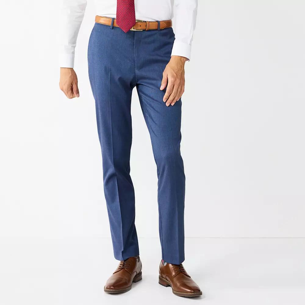 Men's Apt. 9® Premier Flex Performance Slim-Fit Washable Suit Pants, Size: 32 X 32, Blue Neat Product Image