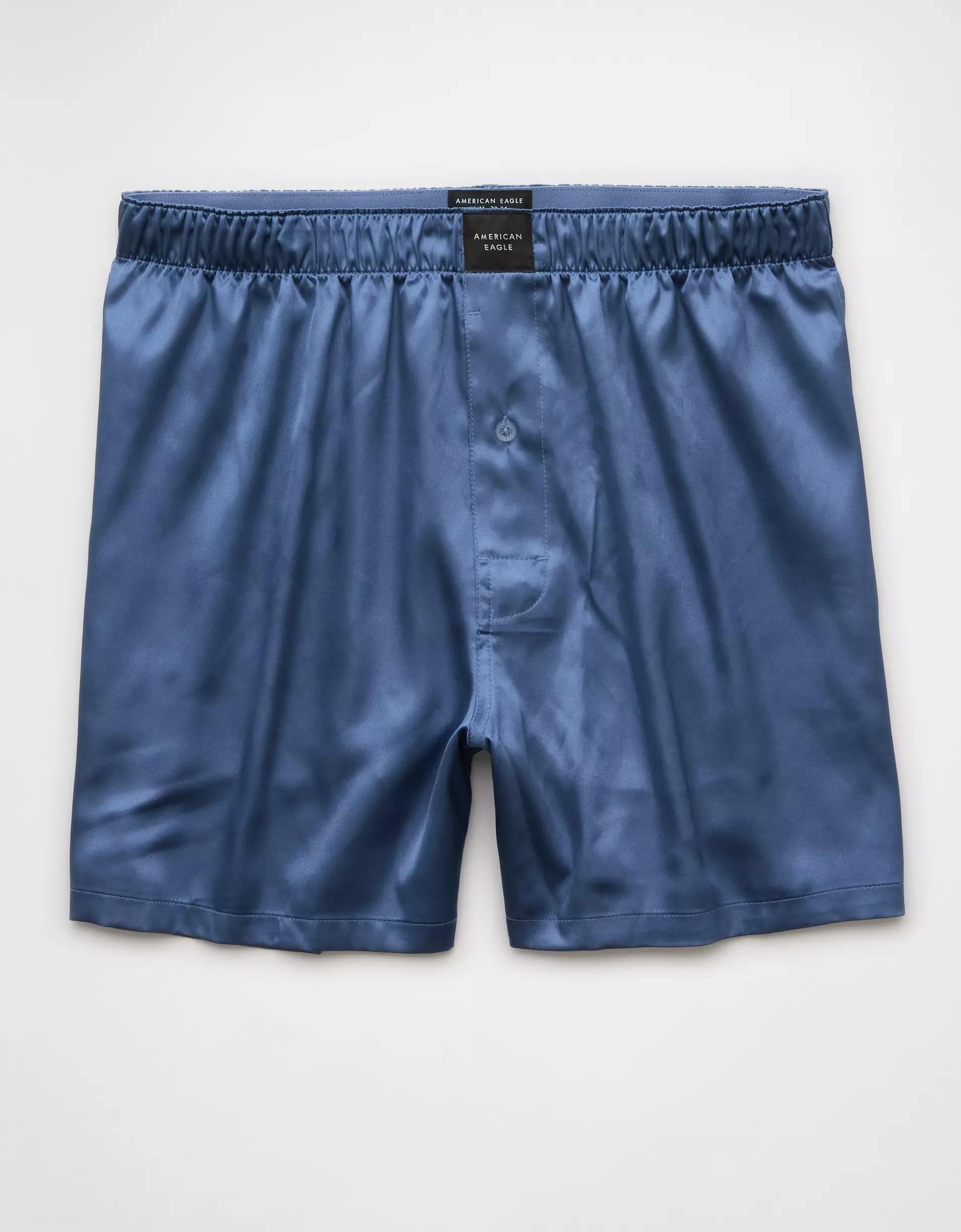 AEO Men's Solid Satin Pocket Boxer Short Product Image