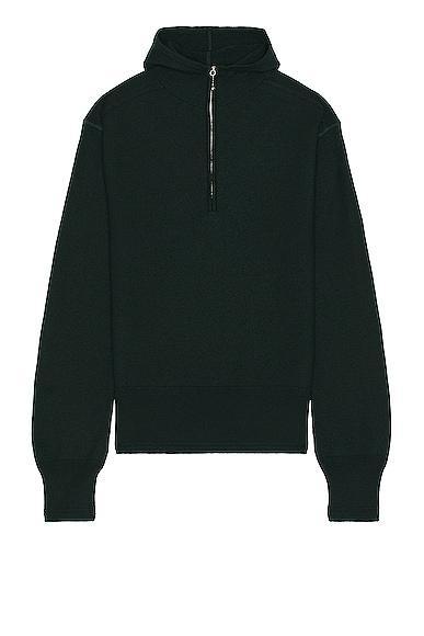 Burberry Half Zip Hoodie in Green Product Image