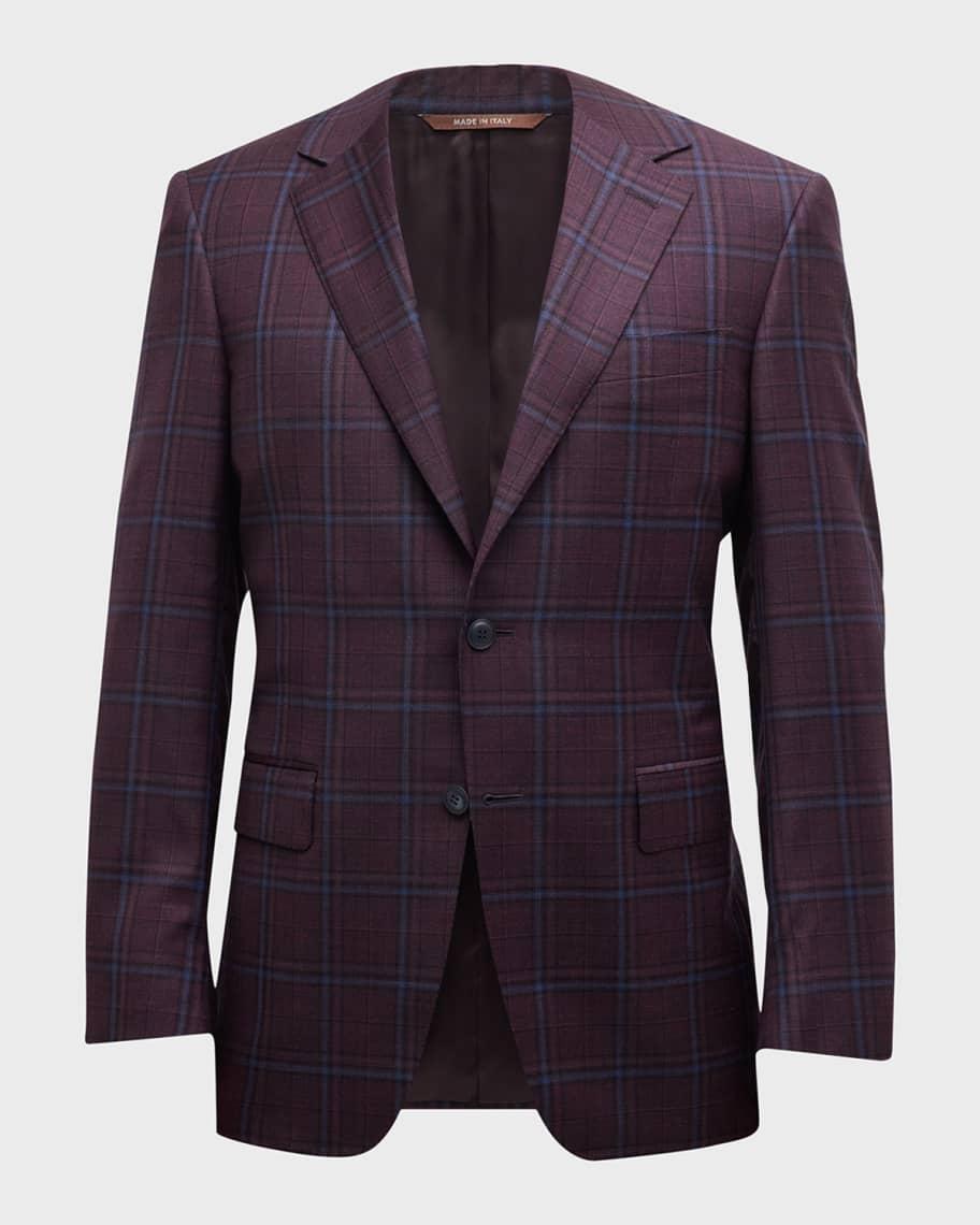 Mens Windowpane Wool Sport Coat Product Image