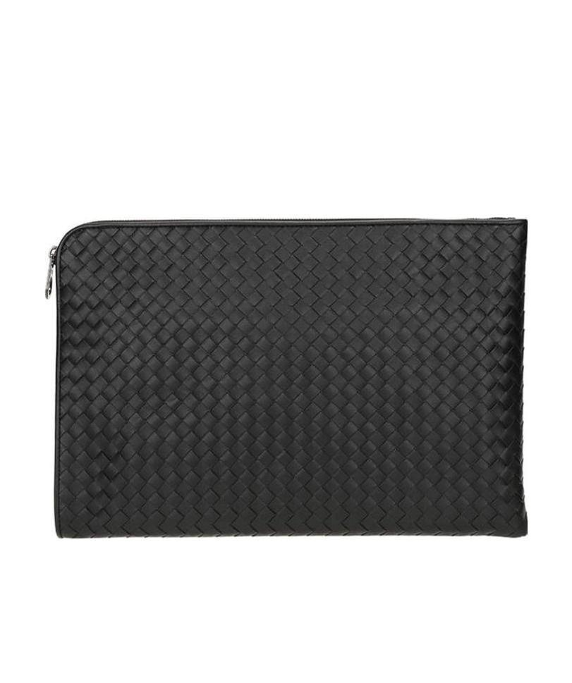BOTTEGA VENETA Intreciato Clutch In Black Product Image
