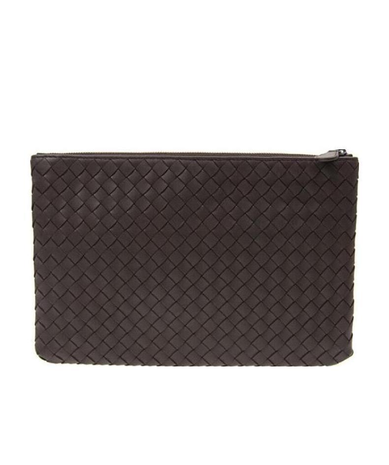 BOTTEGA VENETA Medium Woven Clutch In Black Product Image