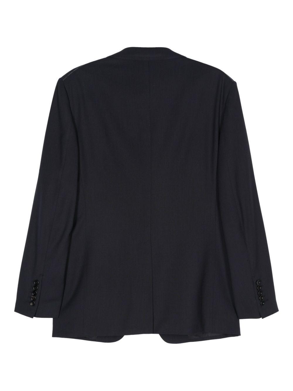 Double Breasted Peak Lapels Blazer In Black Product Image