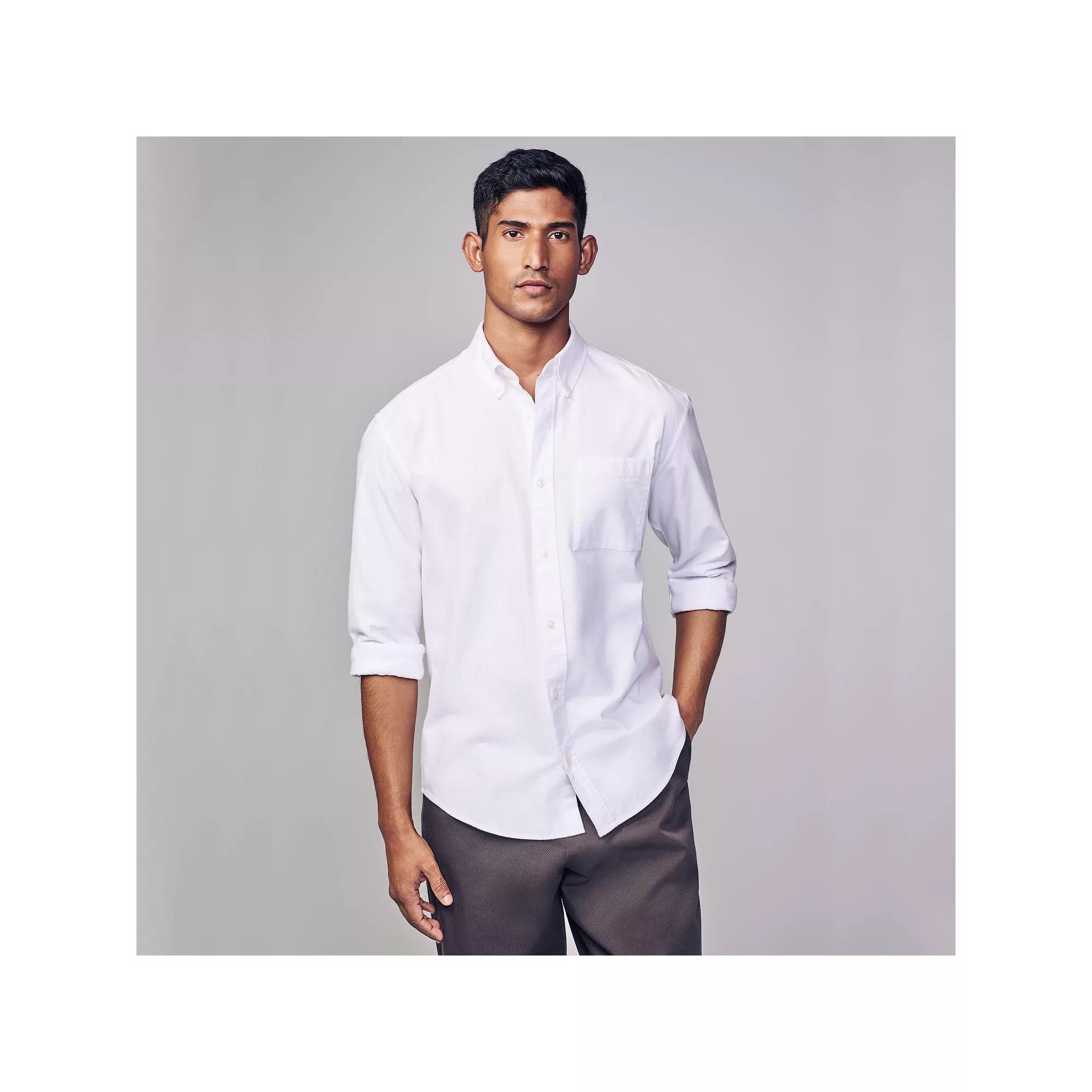 Men's NEXT Oxford Shirt, Size: Small, White Product Image