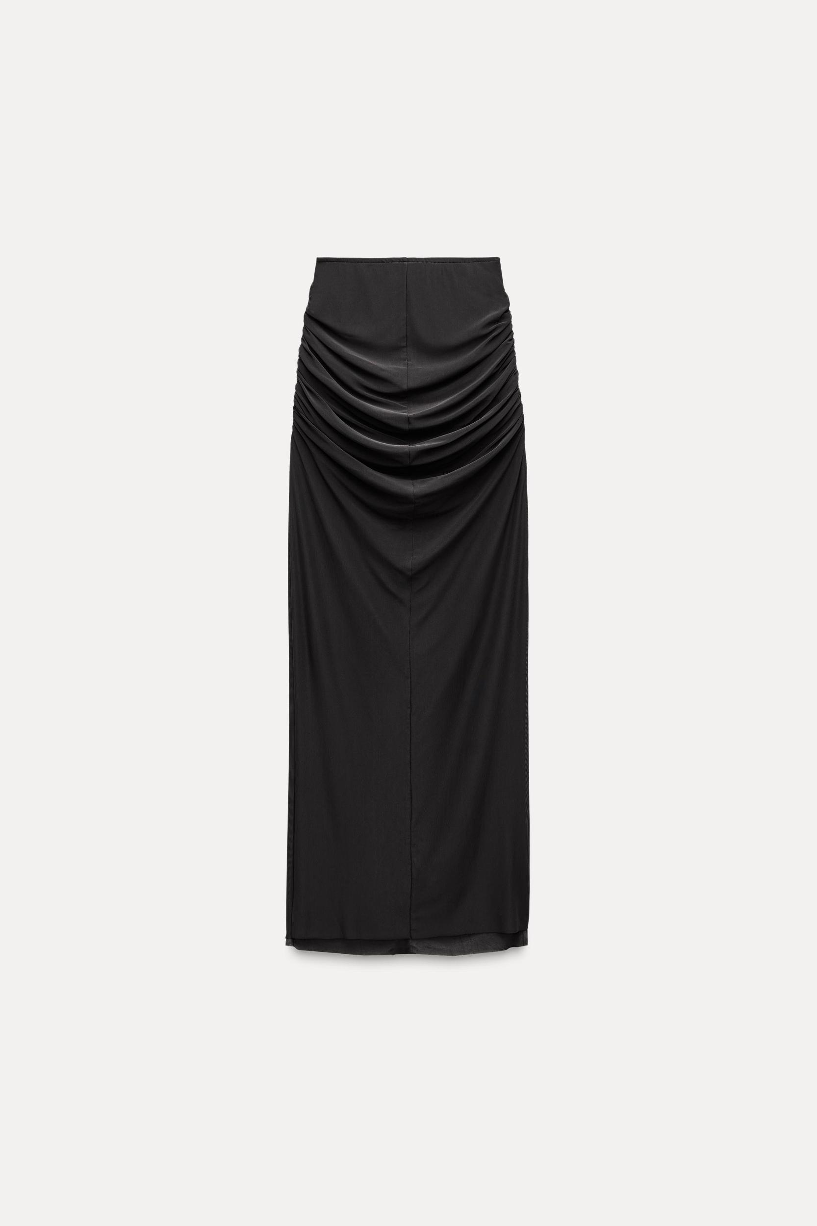TULLE DRAPED COLLAR TOP Product Image