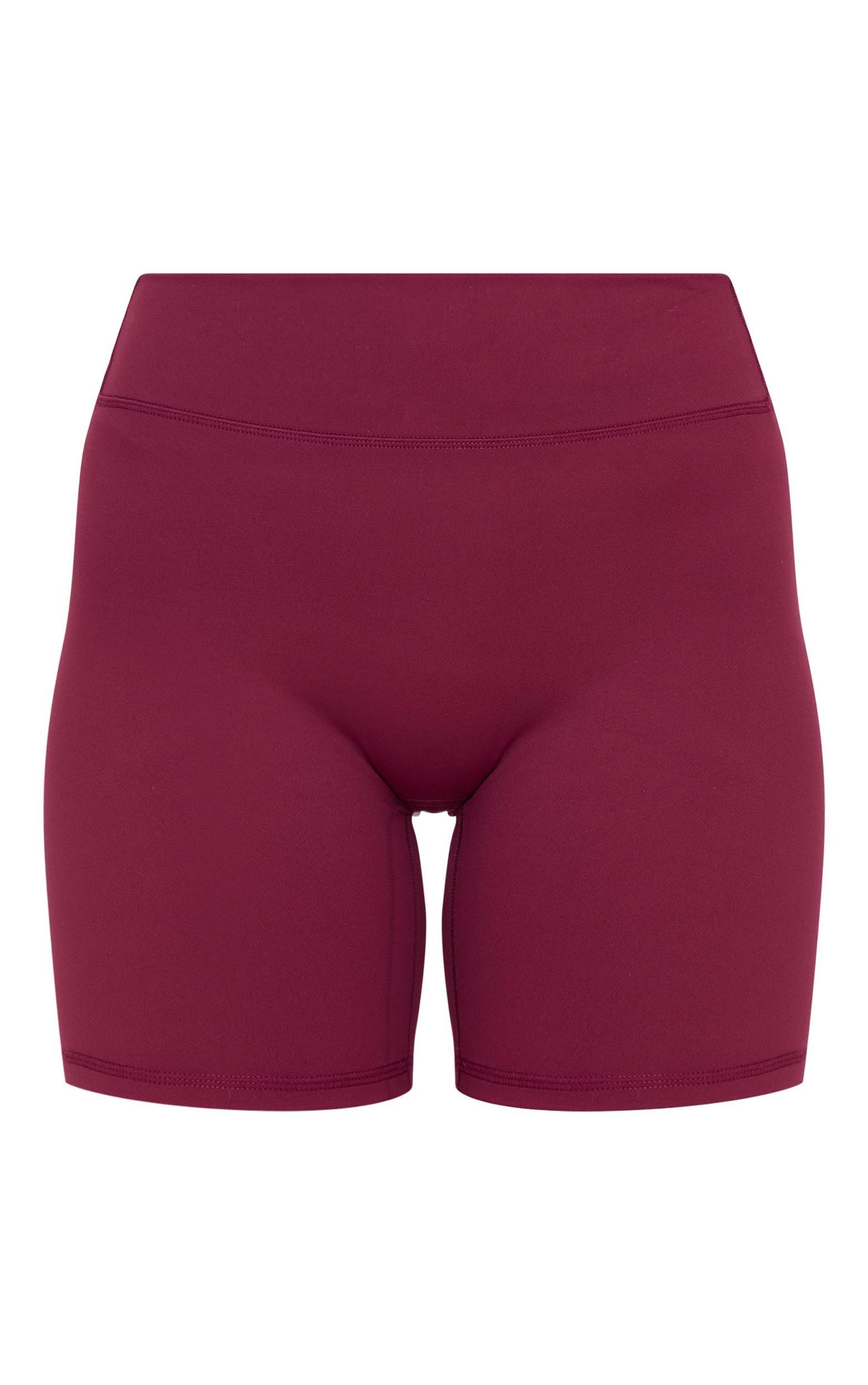Deep Burgundy Ultimate Sculpt High Waist Gym Shorts Product Image