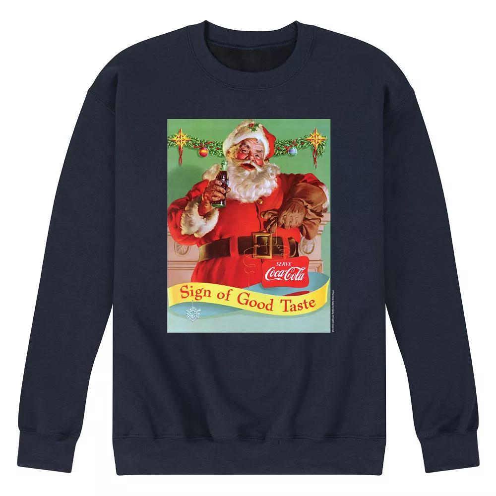 Men's CocaCola Sip Of Good Taste Sweatshirt, Size: XXL, Blue Product Image