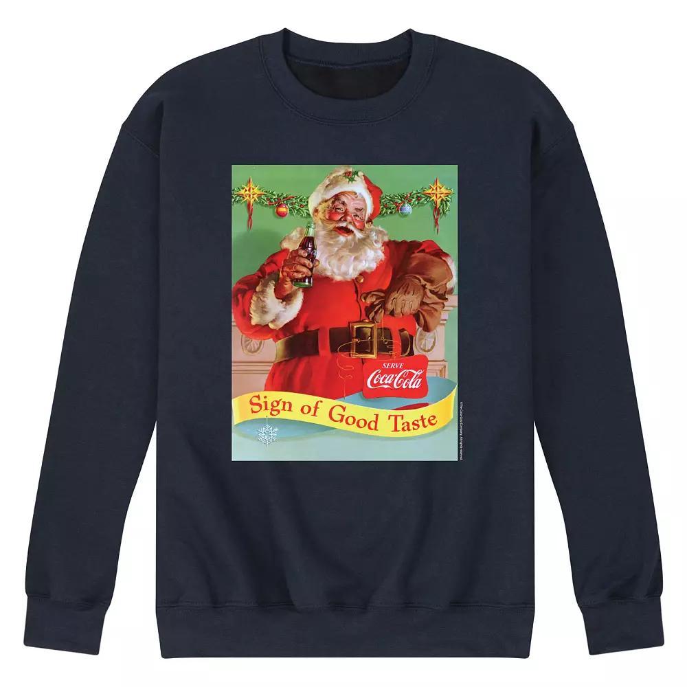 Men's CocaCola Sip Of Good Taste Sweatshirt, Size: XXL, Blue Product Image