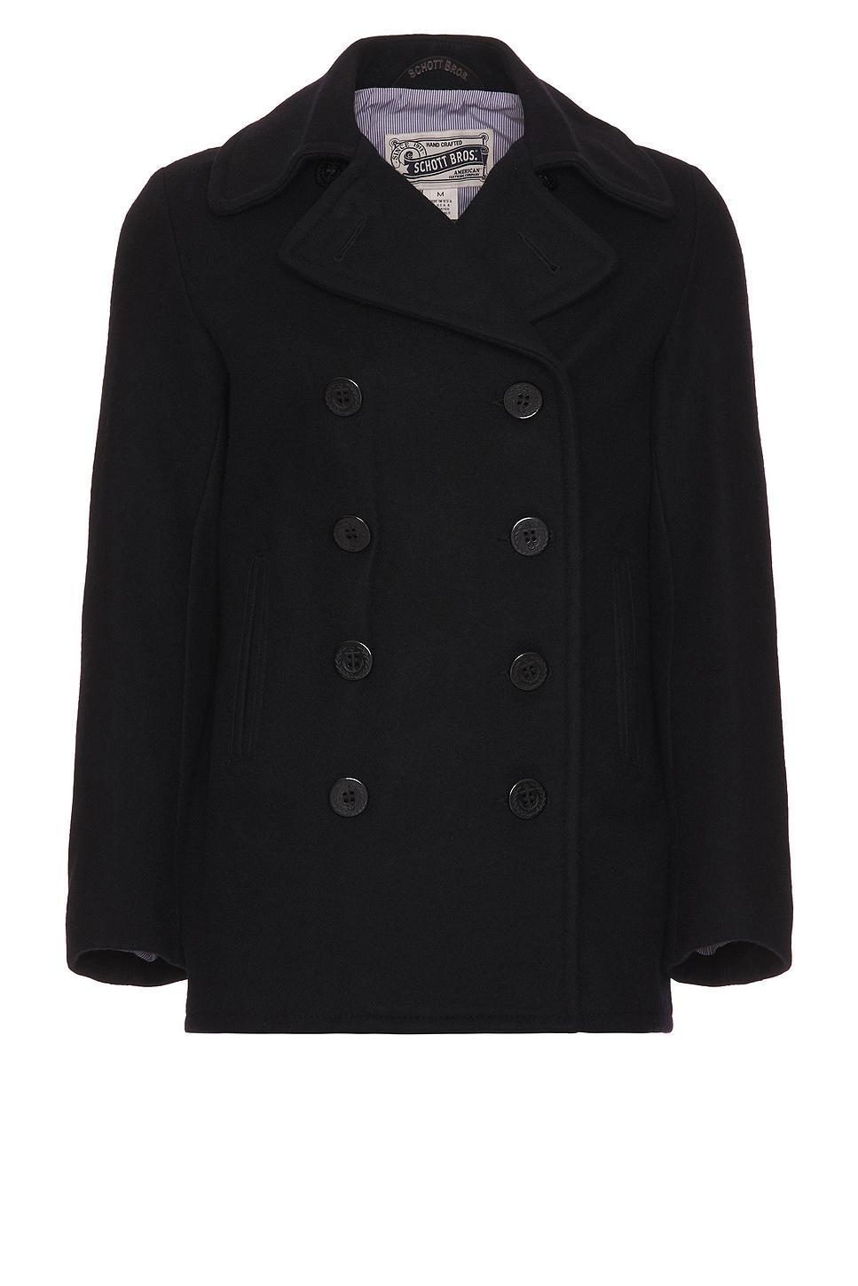 Schott Slim Fit Peacoat in Blue Product Image