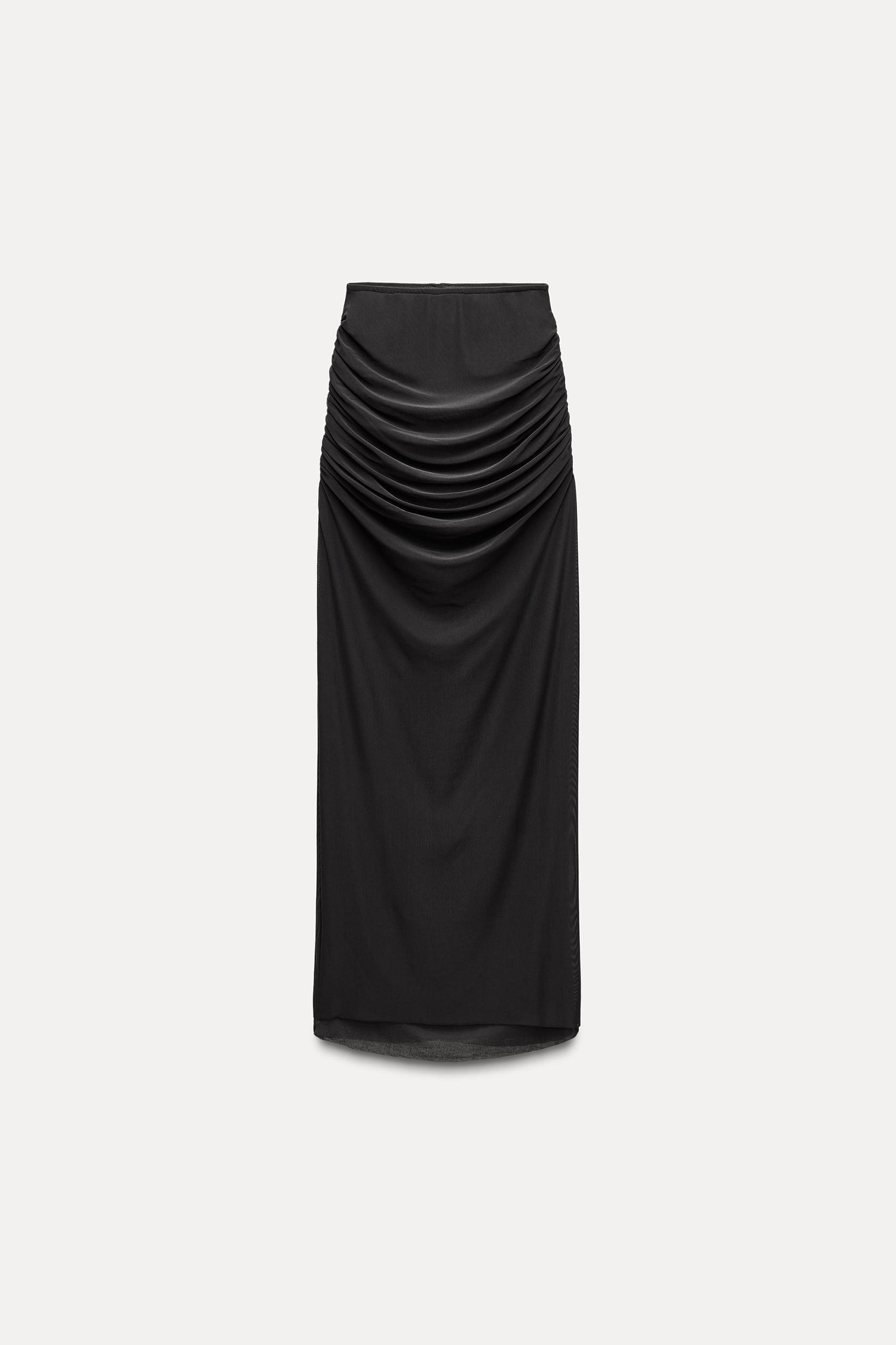TULLE DRAPED COLLAR TOP Product Image
