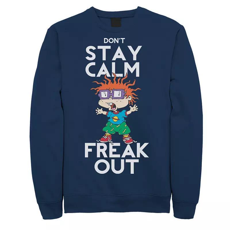 Men's Rugrats Chuckie Freak Out Fleece, Size: 3XL, Blue Product Image