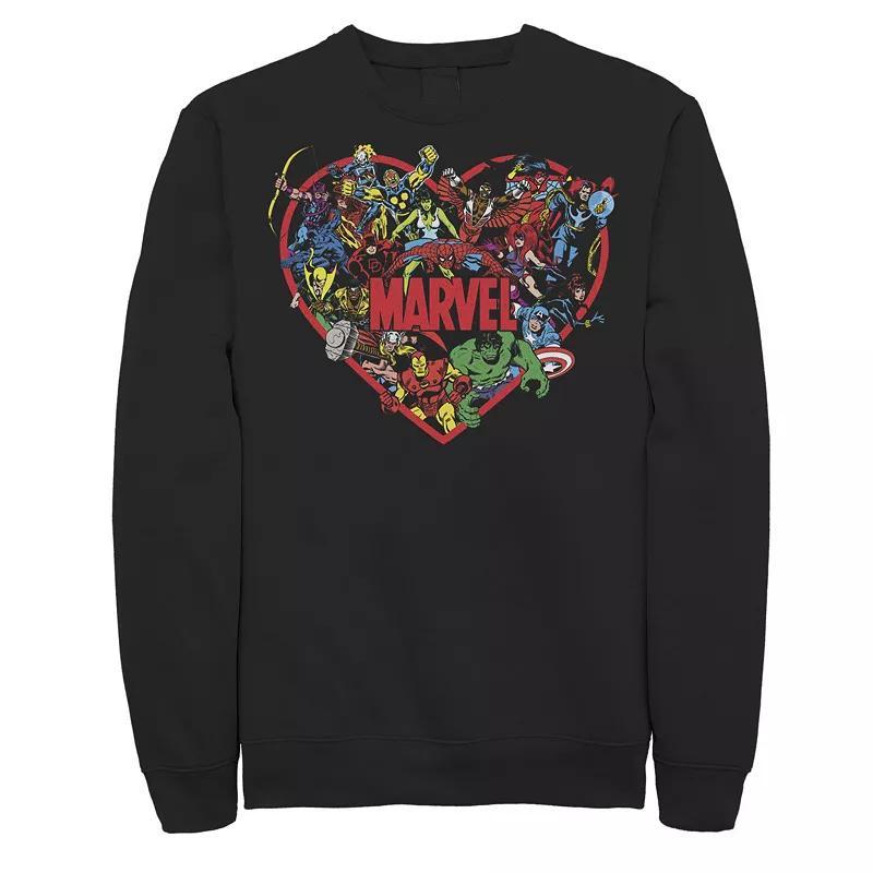Men's Marvel Black Widow Halftone Word Stack Portrait Sweatshirt, Size: Small Product Image