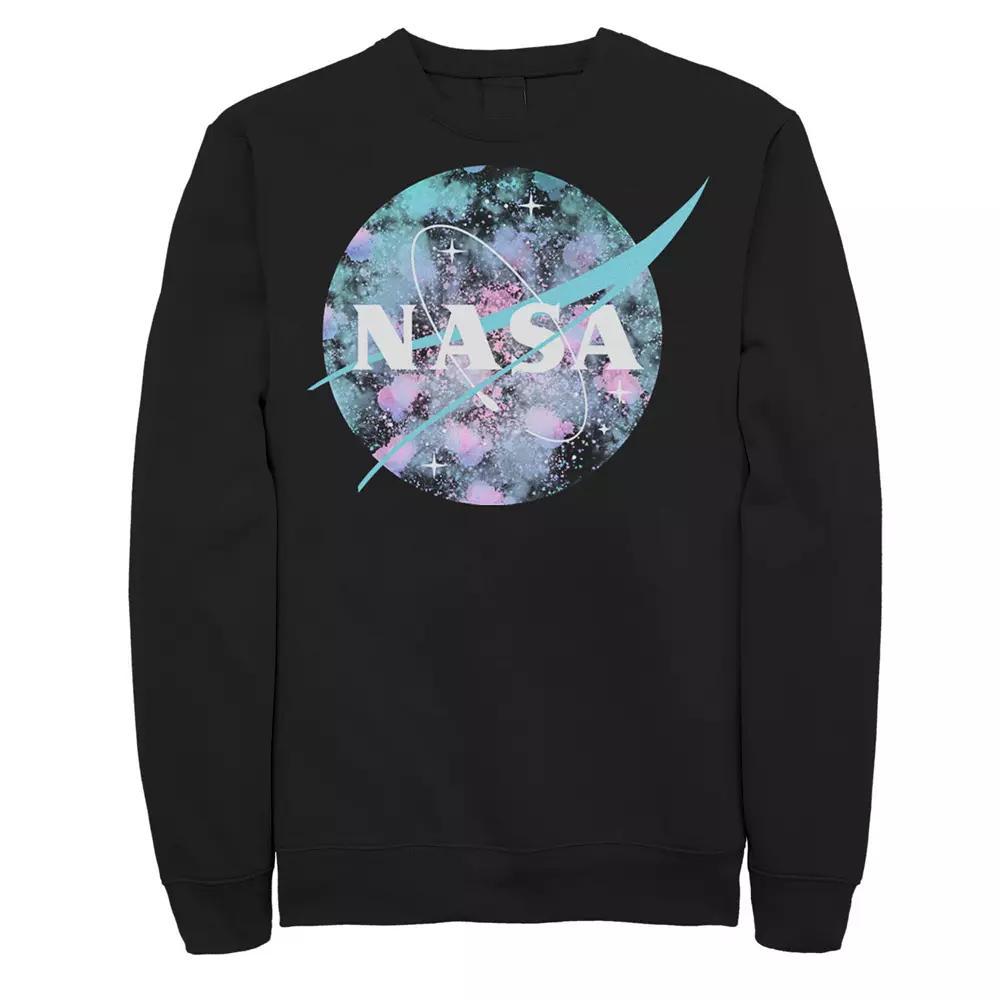 Men's NASA Spray Paint Splatter Logo Sweatshirt, Size: Medium, Black Product Image
