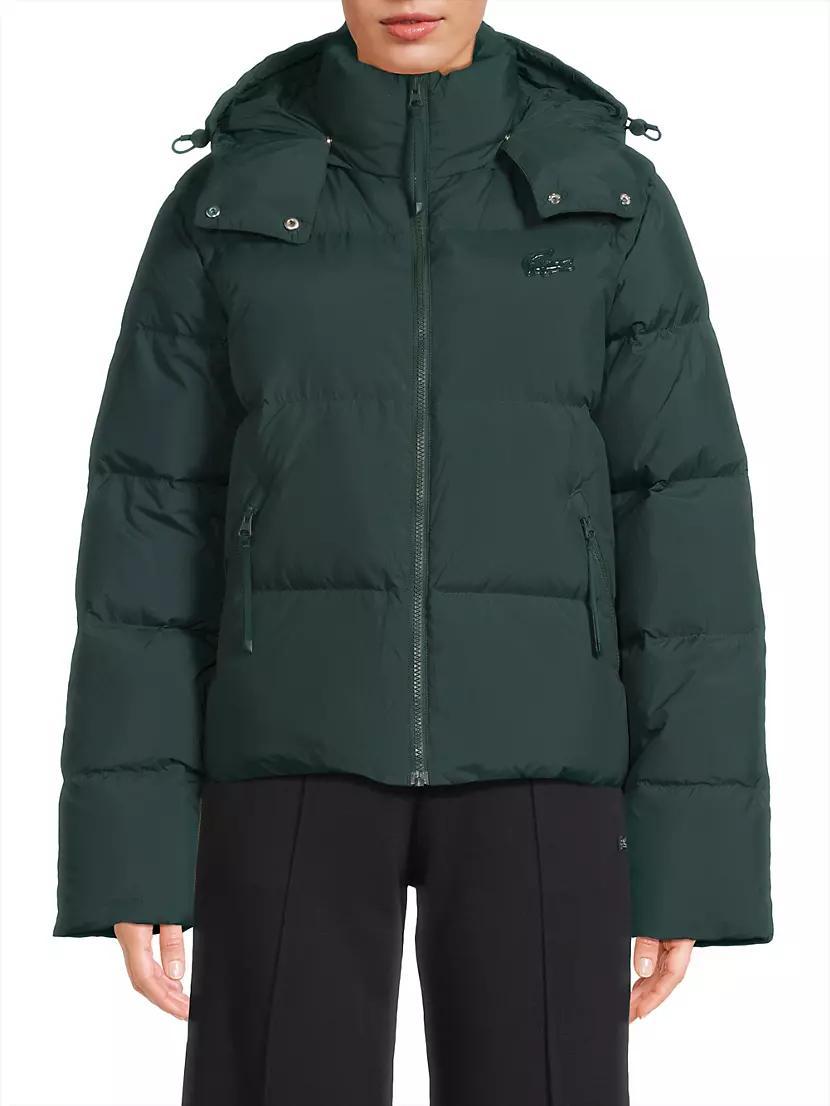Removable Hood Puffer Logo Jacket Product Image