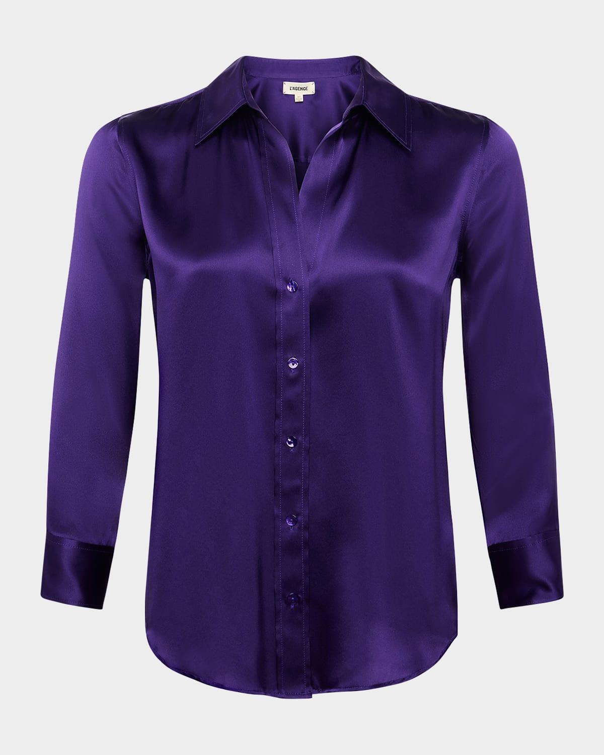 LAgence Dani Silk Charmeuse Blouse Product Image