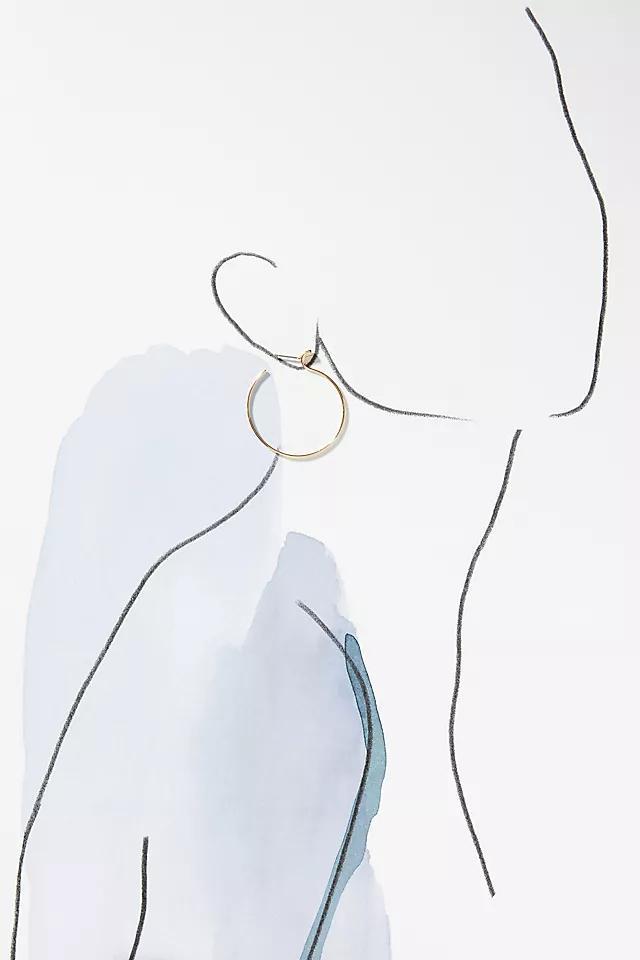Large Thin Hoop Earrings Product Image