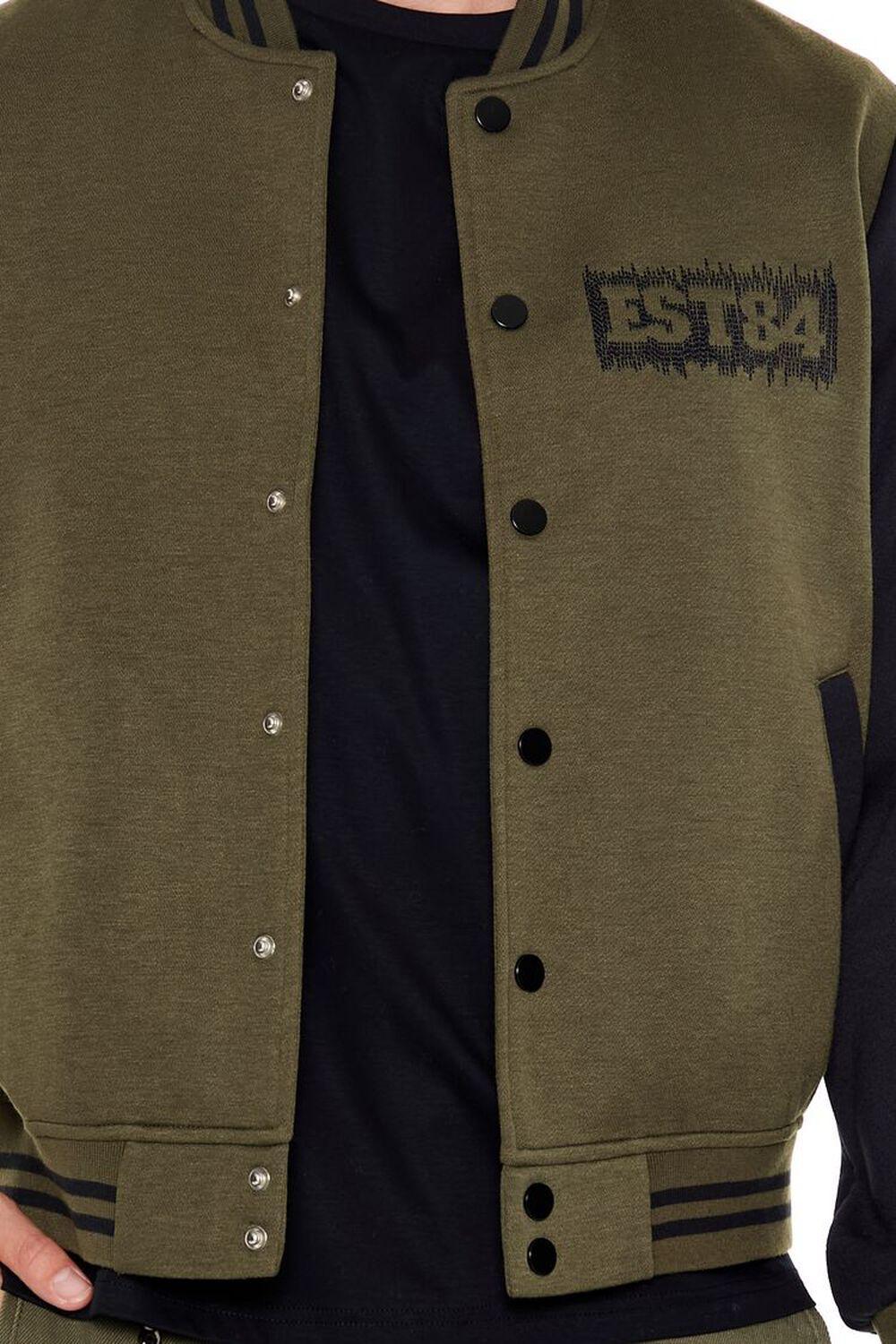 Embroidered EST84 Bomber Jacket | Forever 21 Product Image