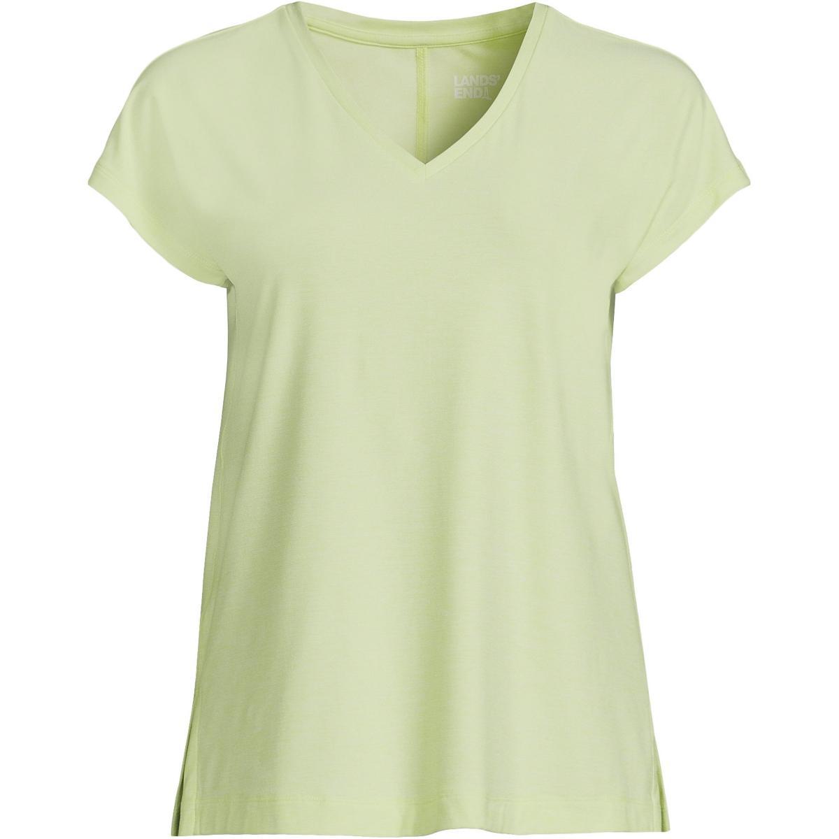 Womens Lands End Short Sleeve Performance Tee Red Geo Product Image