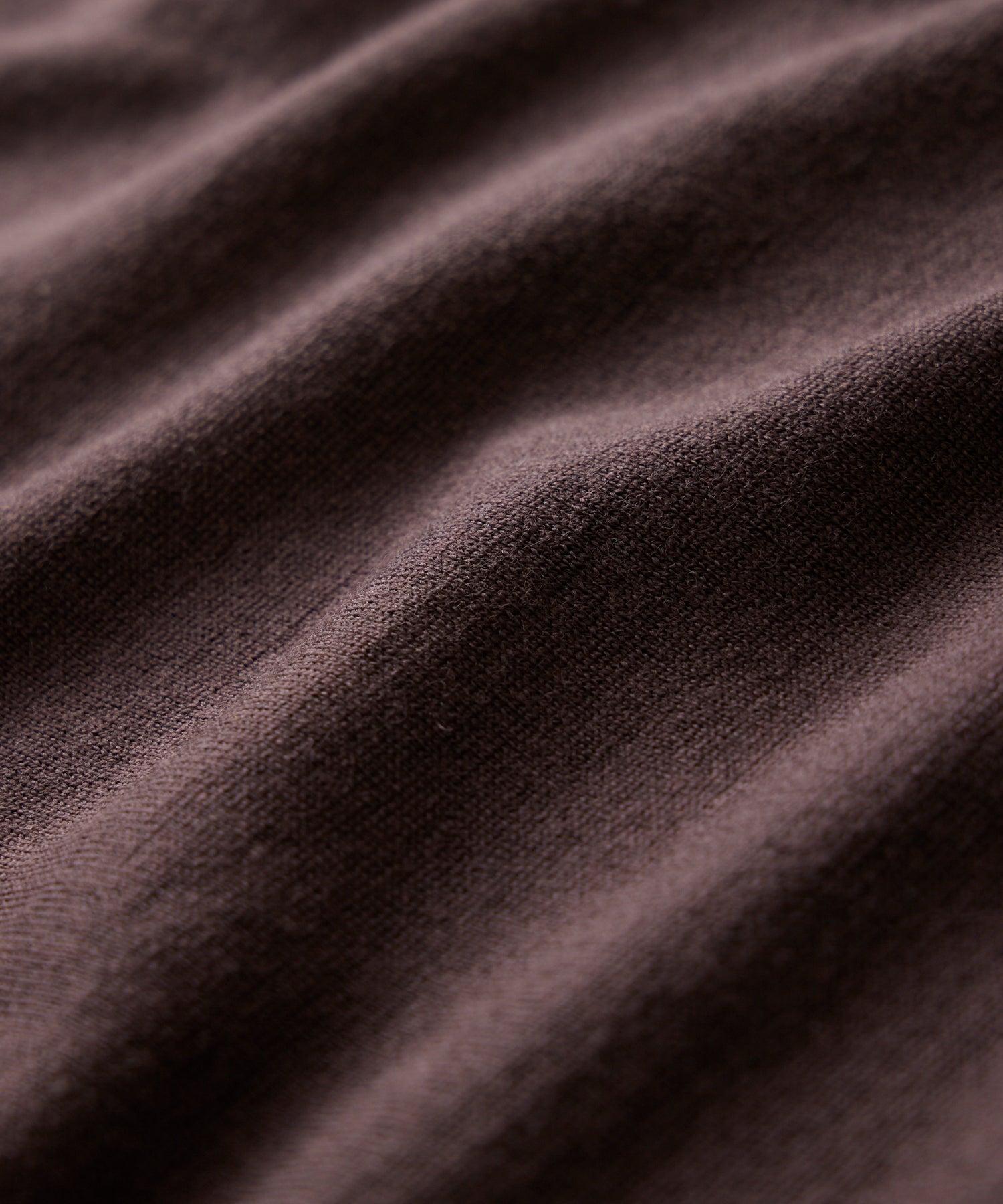 Todd Snyder x John Smedley Long Sleeve Polo in Truffle Product Image