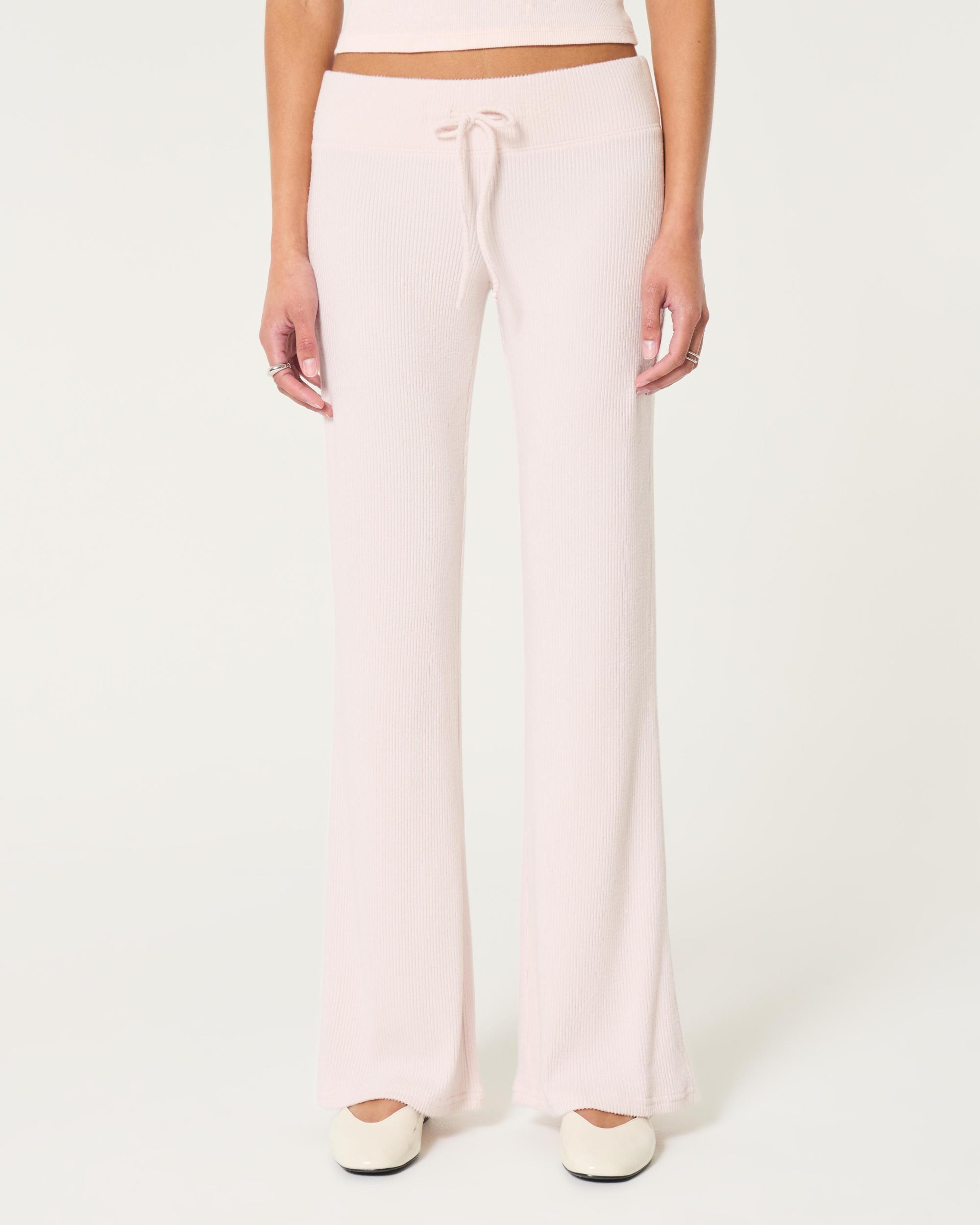 Cozy Ribbed Flare Pants Product Image