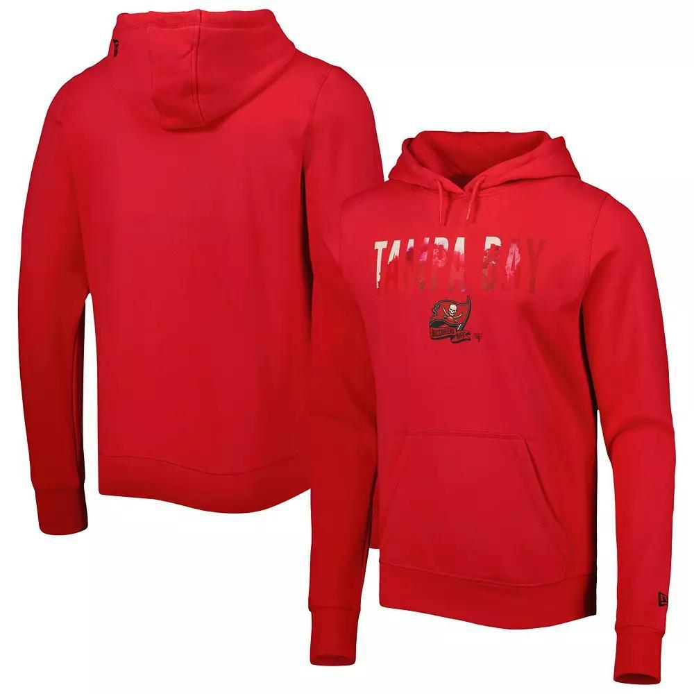Men's New Era Red Tampa Bay Buccaneers Ink Dye Pullover Hoodie, Size: XL Product Image
