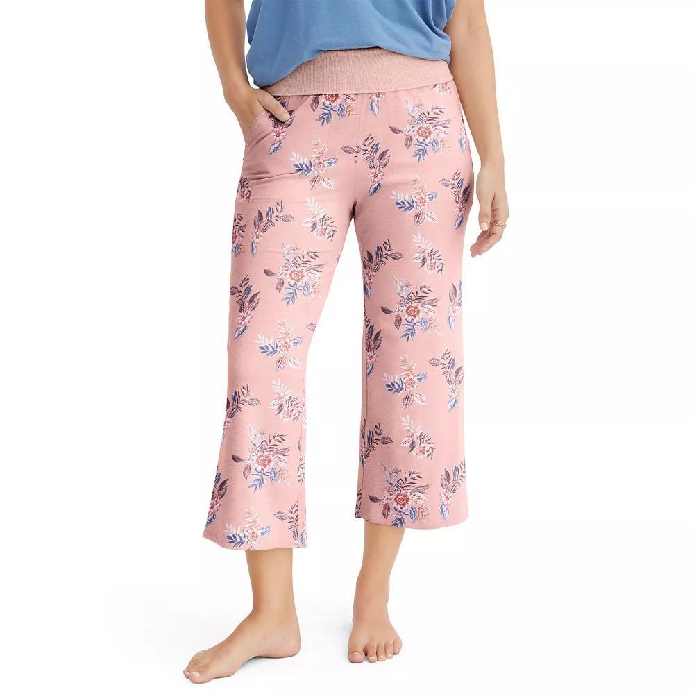 Women's Jockey® Soft Touch Luxe Cropped Pajama Pants in Regular & Plus Size, Size: Small, Coastal Floral Product Image