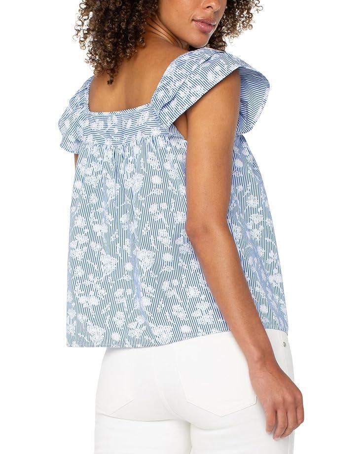 Flutter Sleeve Woven Top With Ties Product Image