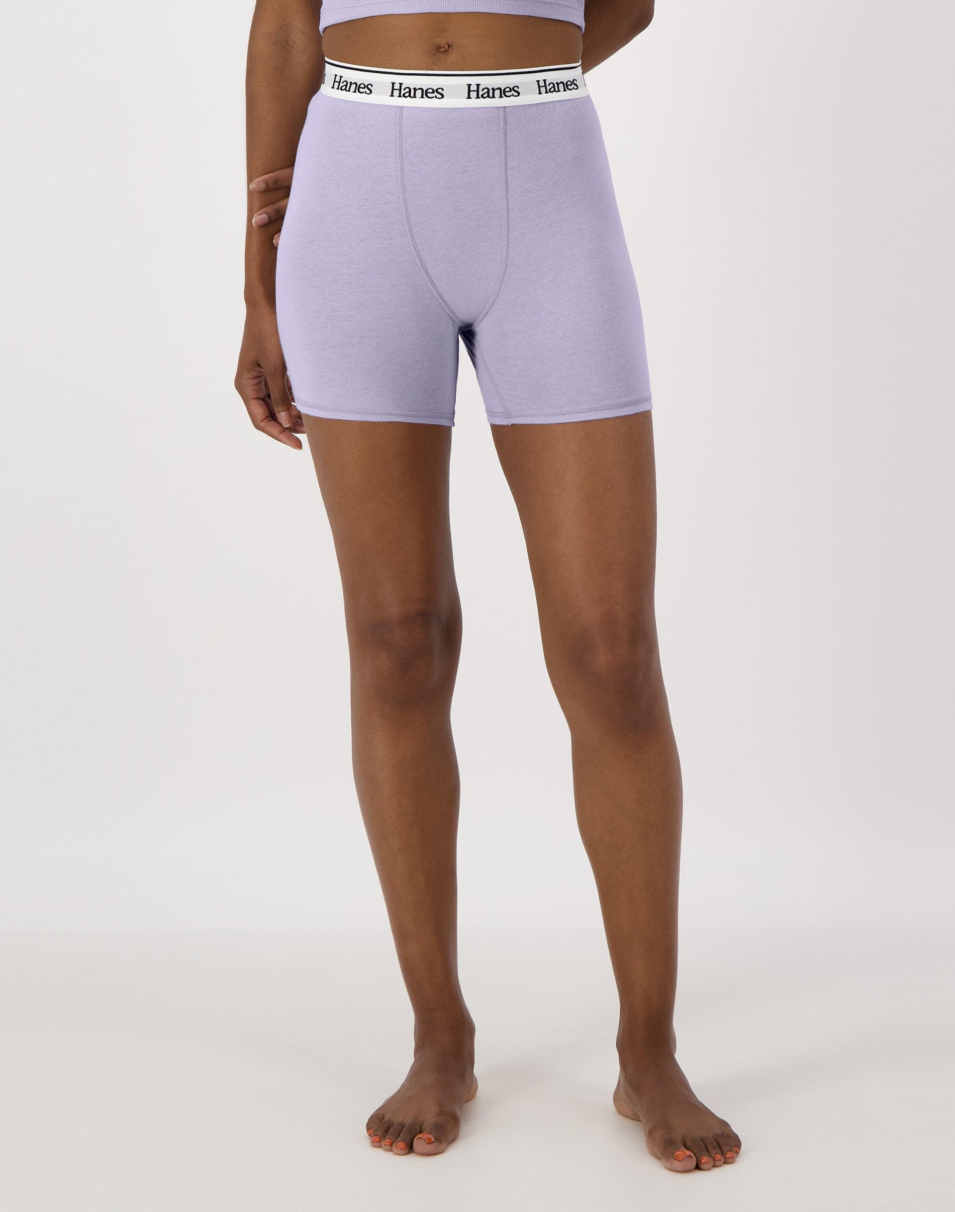 Hanes Originals Comfywear Womens Boxer Shorts White XL Product Image