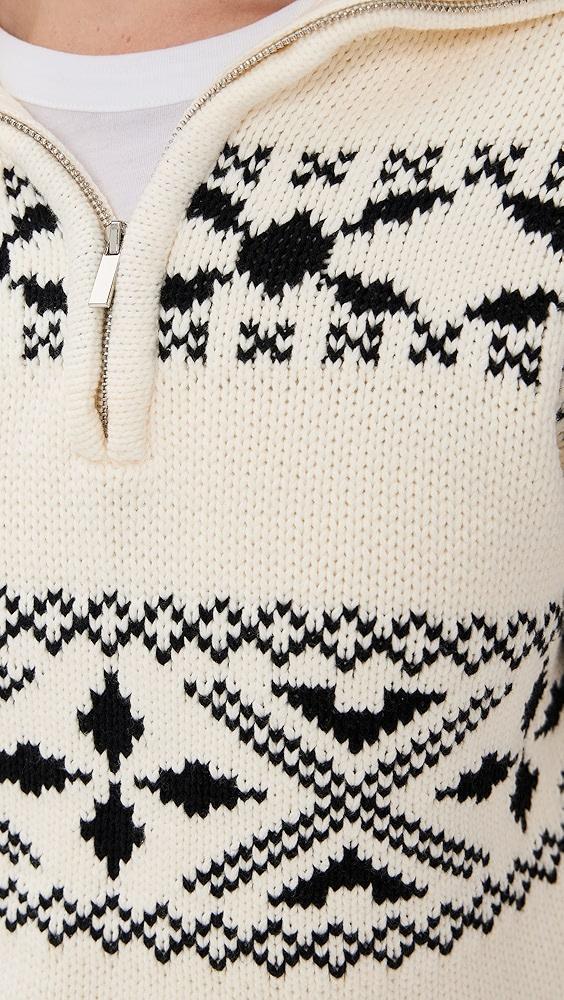 English Factory Motif Zip Up Sweater | Shopbop Product Image