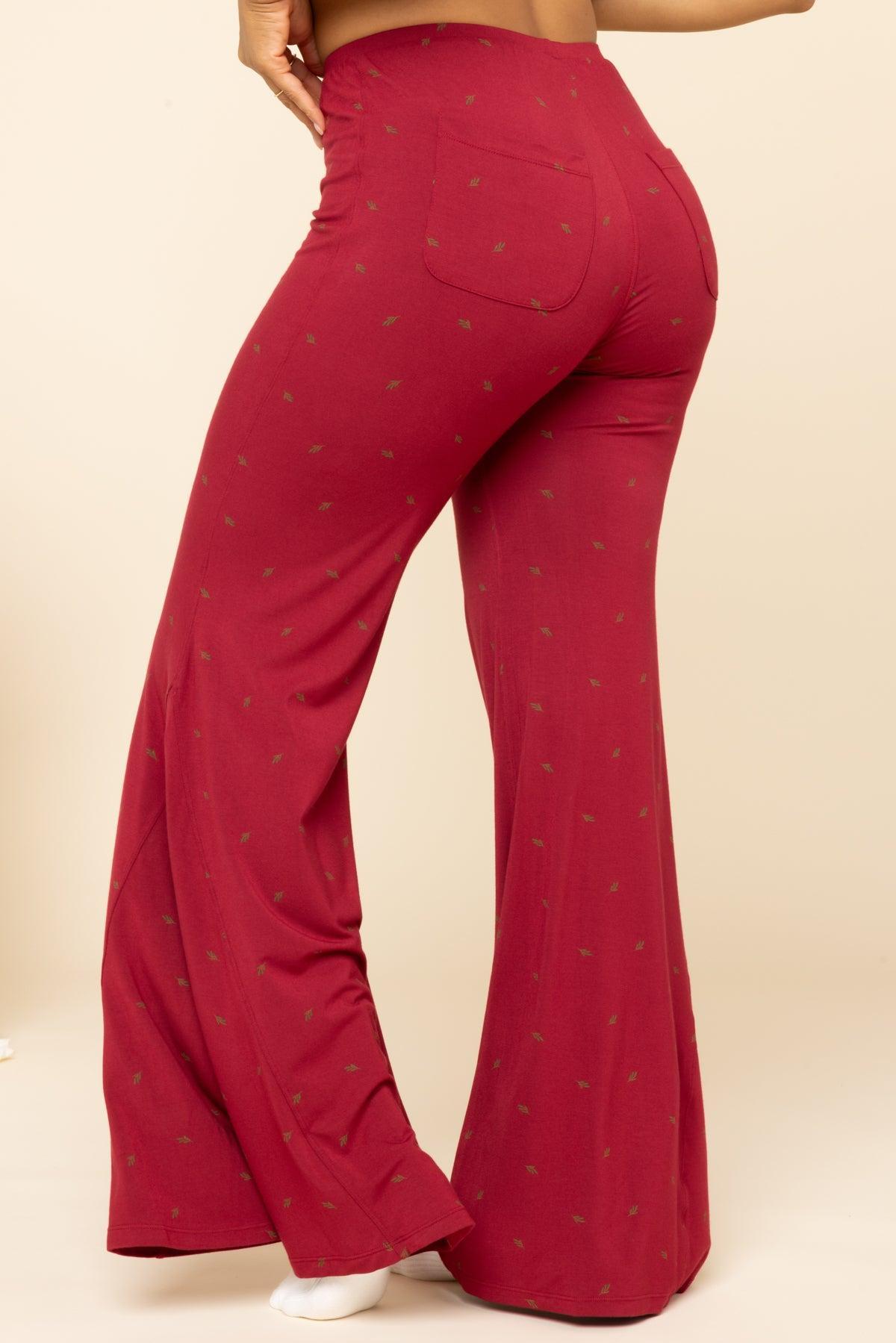 Deep Sleep Bell Bottoms - Cranberry Product Image