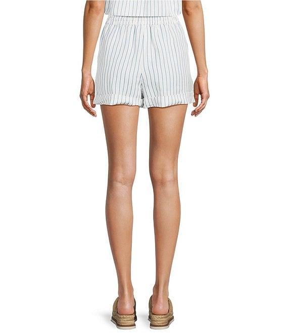 Antonio Melani Coordinating Luz Stripe Print Linen Shorts Product Image