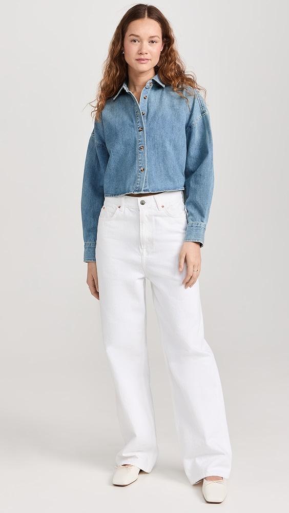 Favorite Daughter The Ex Boyfriend Crop Shirt | Shopbop Product Image