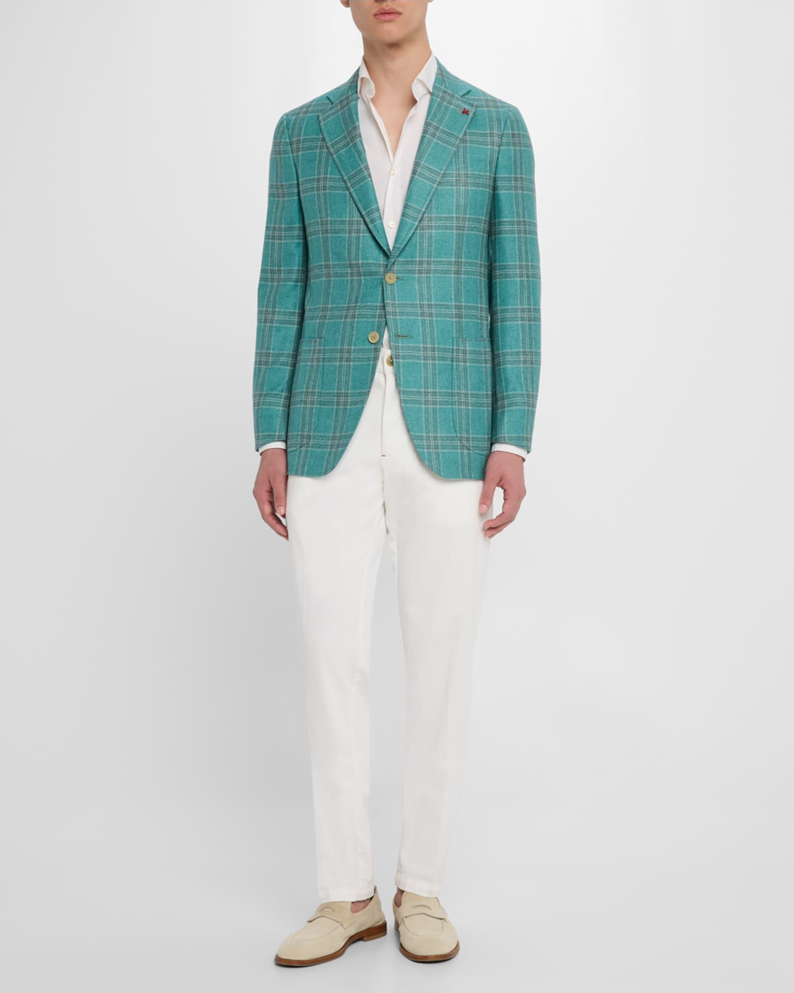 Mens Silk-Cashmere Plaid Sport Coat Product Image