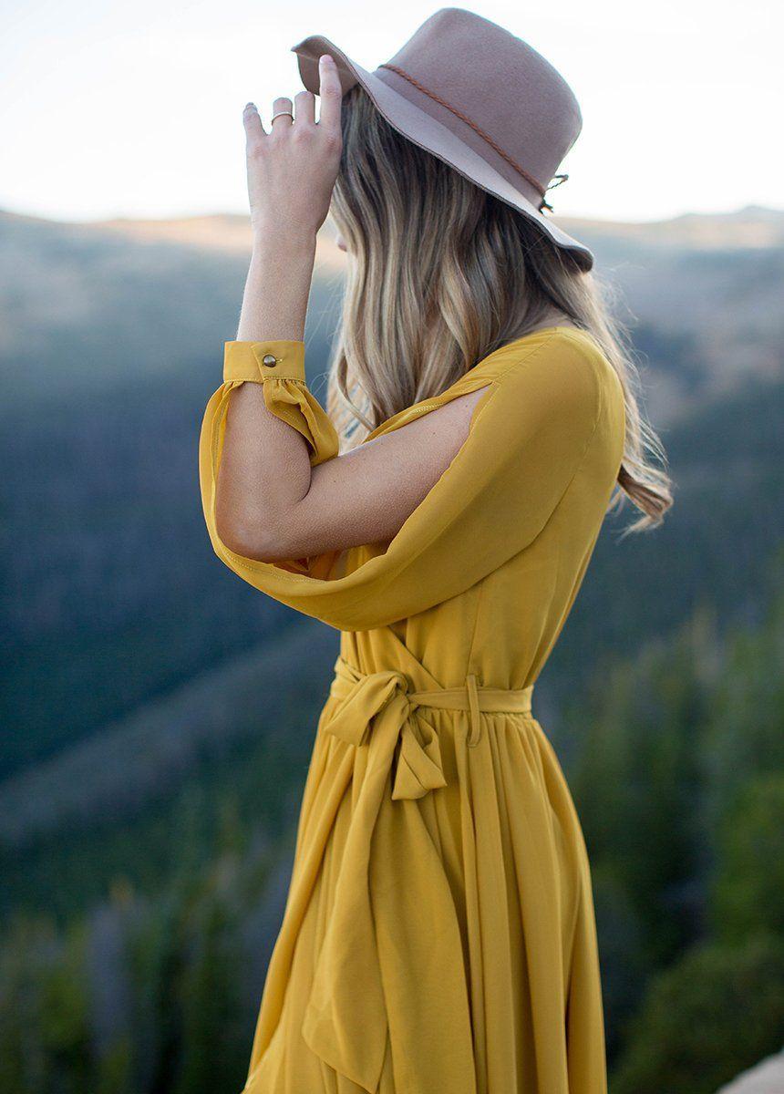Aniya Dress in Mustard Female Product Image