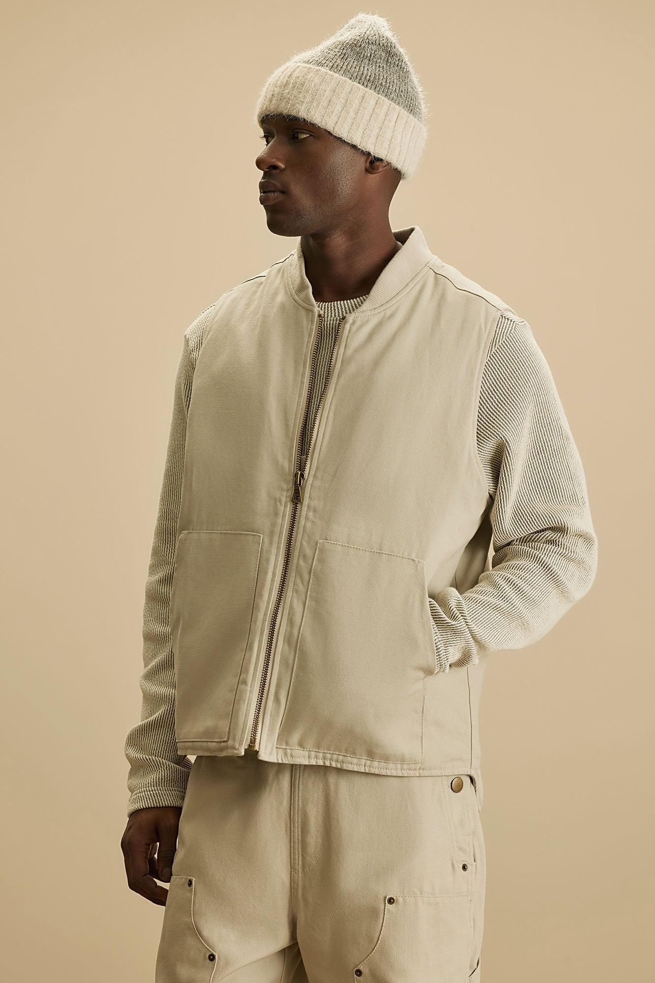 Alexander Utility Canvas Vest - Off White Product Image