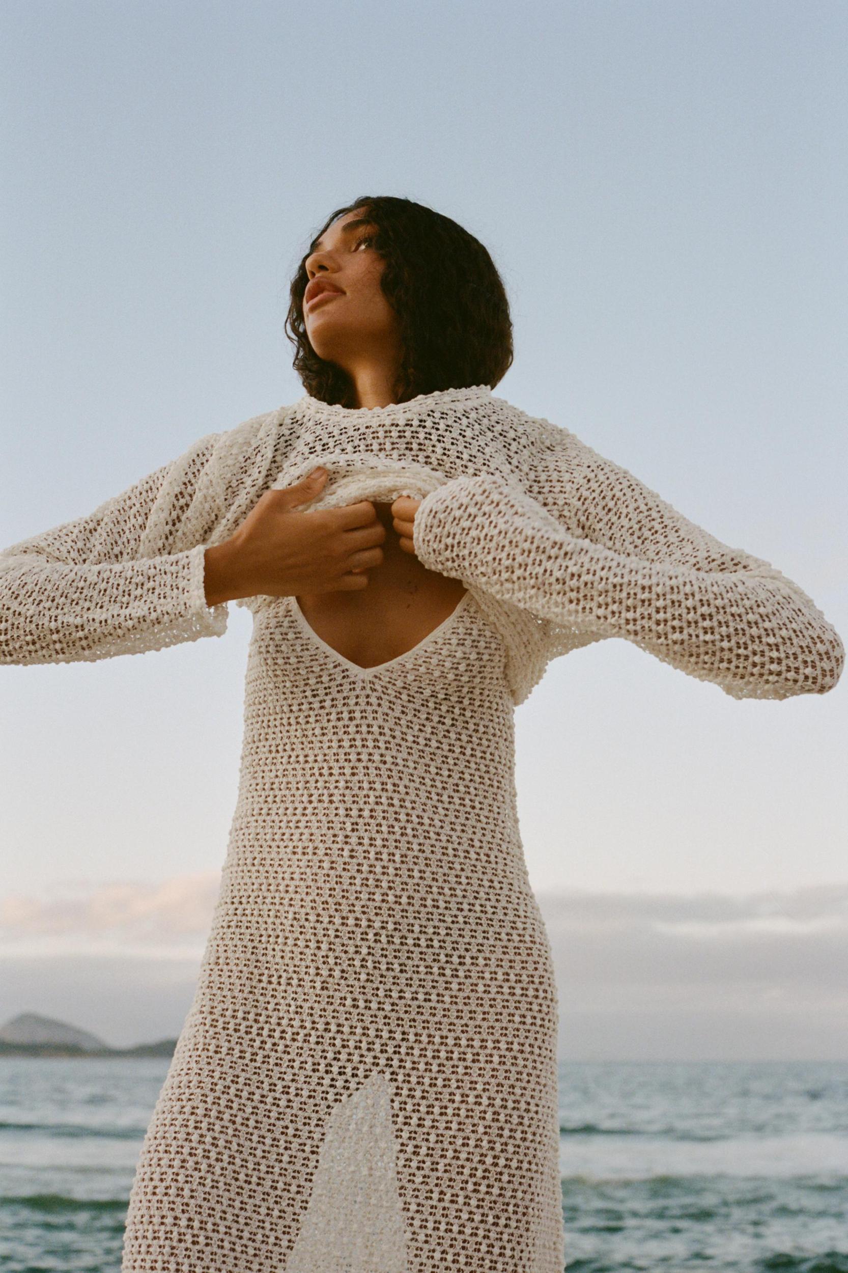 CROCHET STRAPPY DRESS Product Image