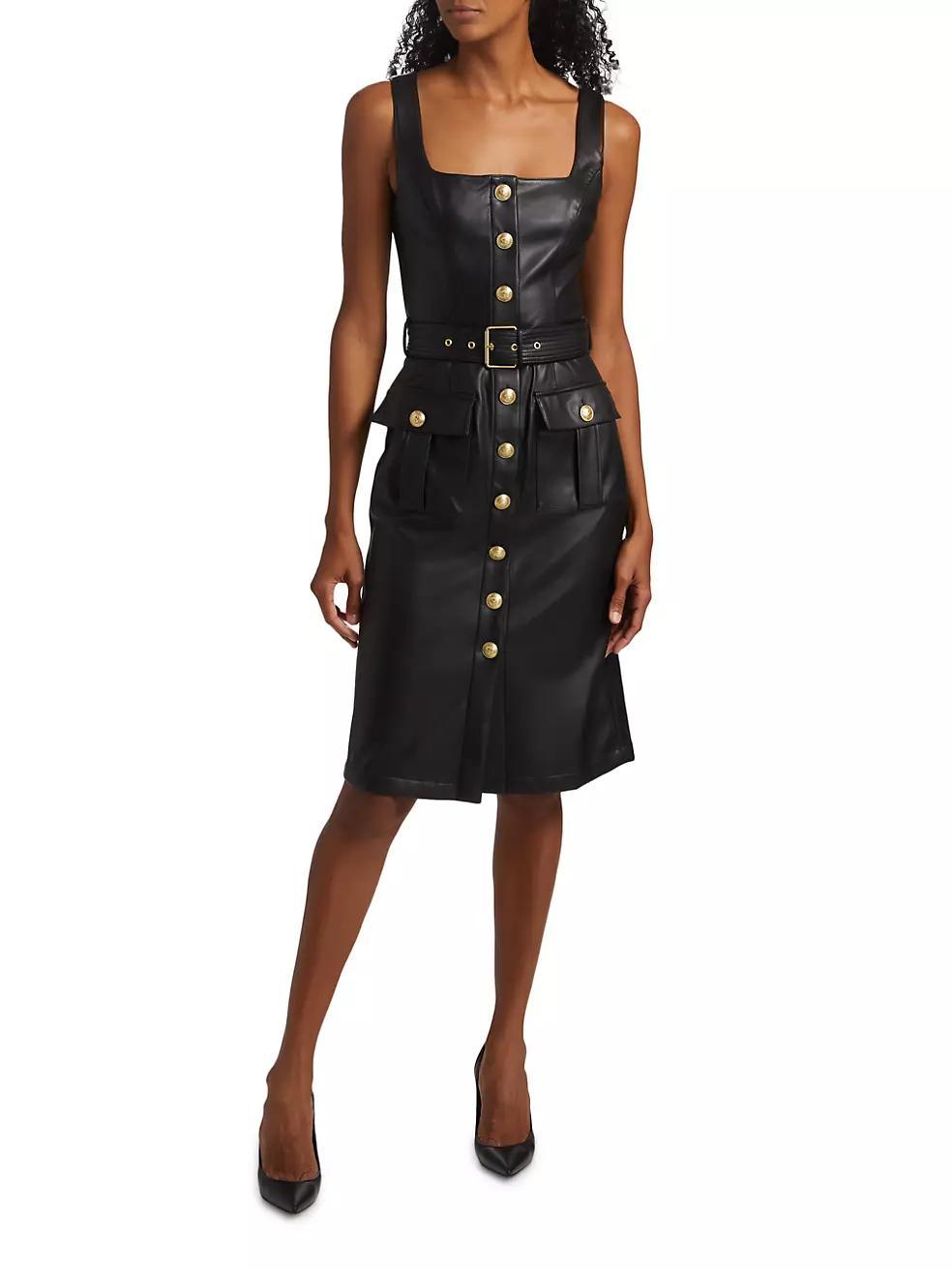 Idy Faux Leather Tank Dress Product Image