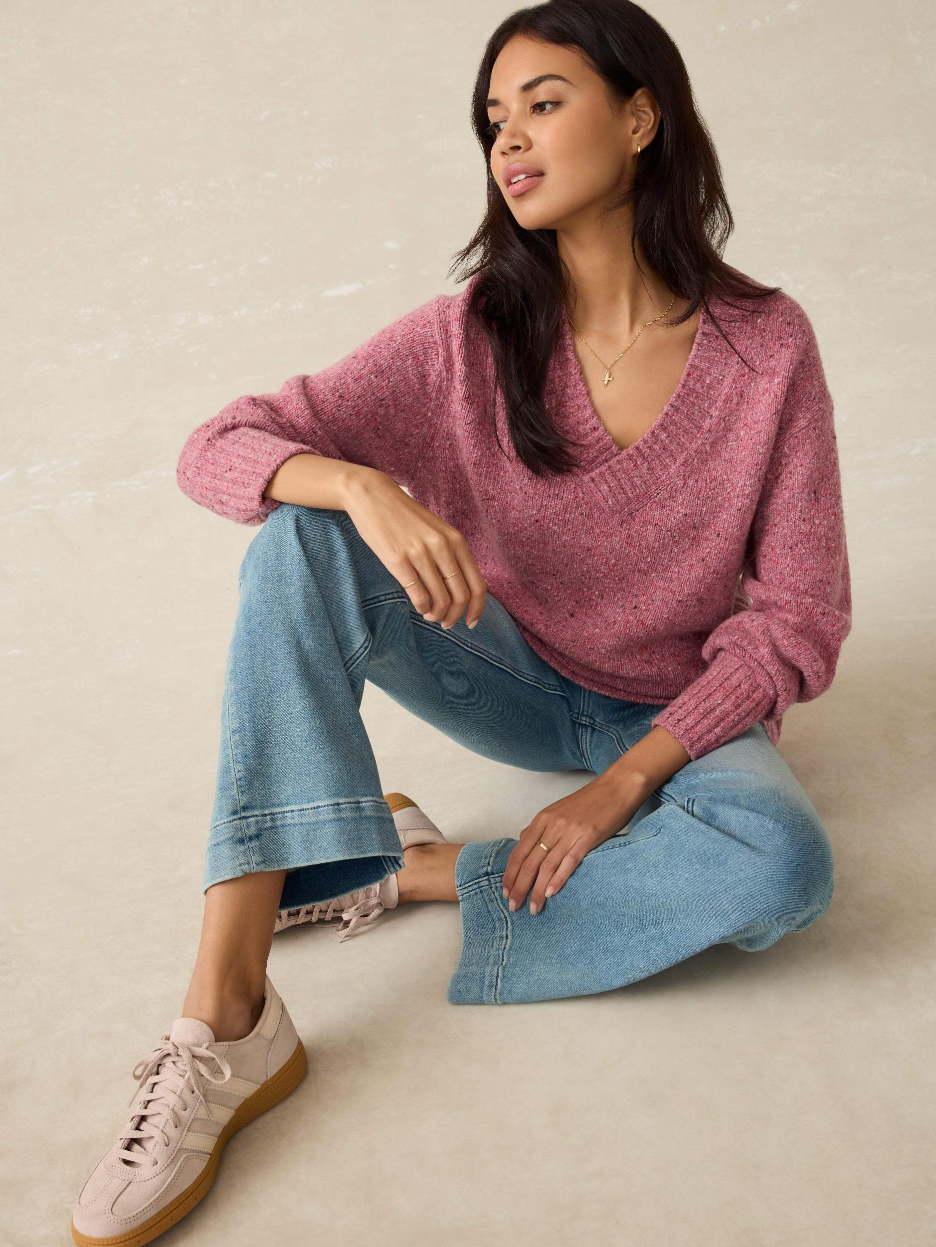 Driftwood Donegal Sweater - Berry Shake Female Product Image