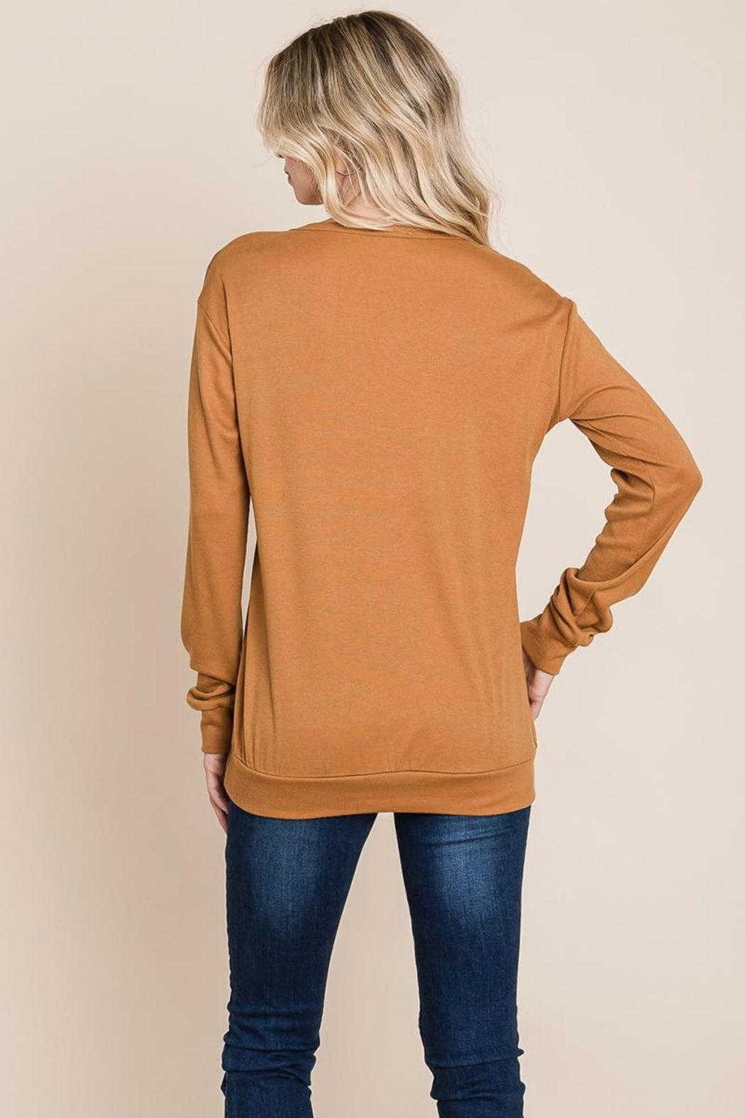 Cut Out Knit Sweatshirts Tops Product Image