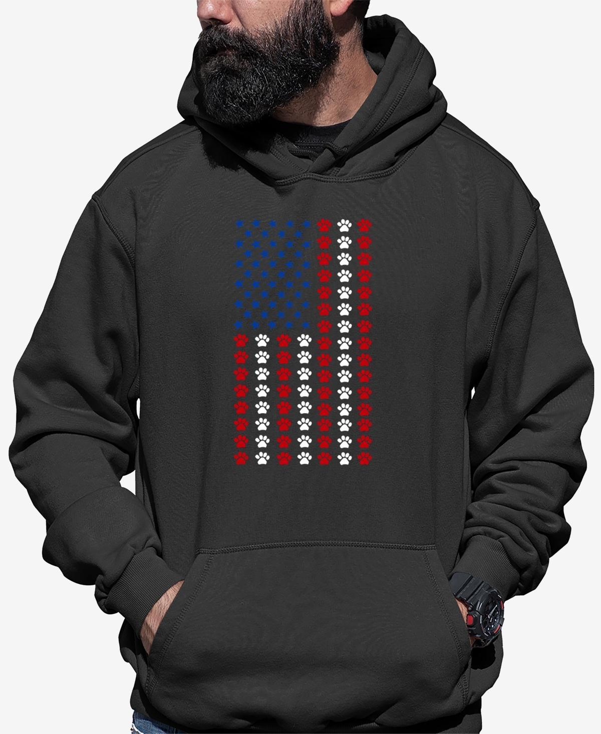 La Pop Art Mens Paws Flag Word Art Hooded Sweatshirt Product Image