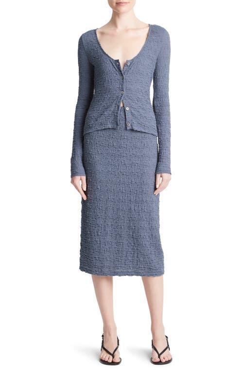 Womens Textured Midi-Skirt Product Image