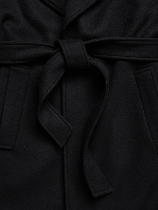 Oversized Wool-Cashmere Wrap Coat Product Image