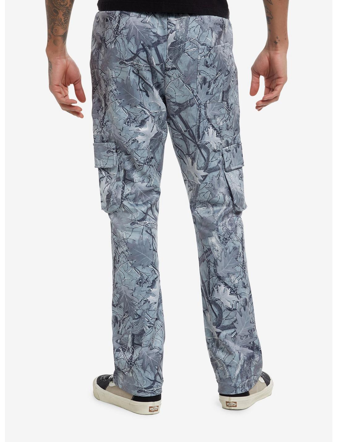 Grey Tree & Leaf Cargo Pants Product Image