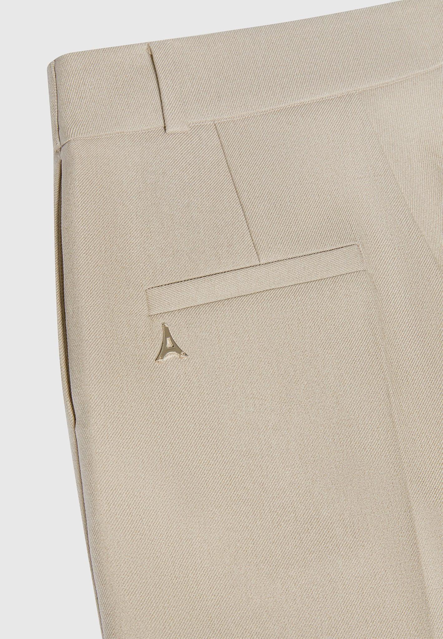Wrap Tailored Trousers - Beige Female Product Image