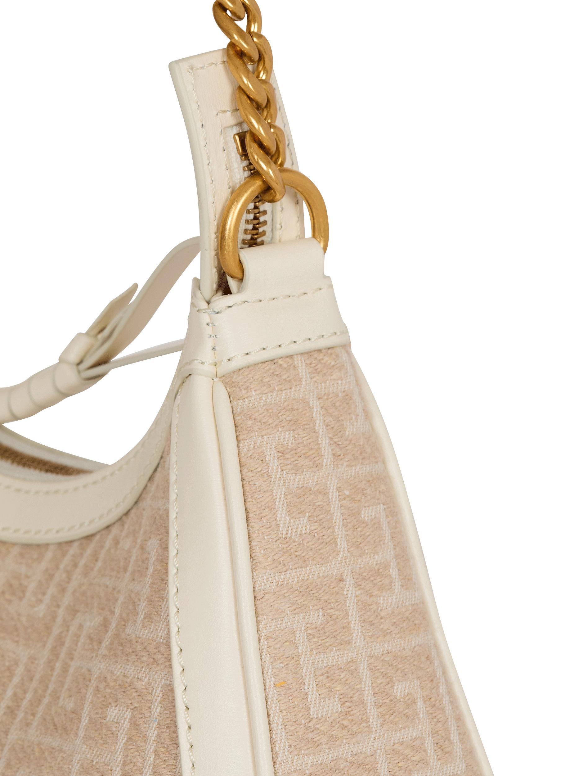 B-Army Shoulder bag in monogrammed jacquard canvas and leather Product Image