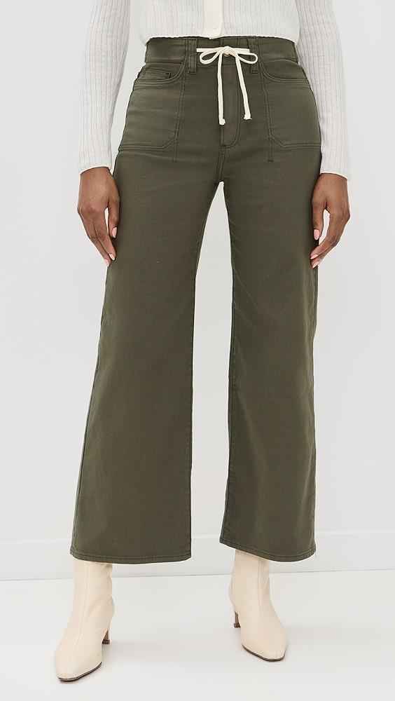 PAIGE Ari Waistband Tie and Stitch Thru Utility Pockets Pants | Shopbop Product Image